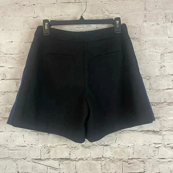 Anthropologie Cartonnier Skort Shorts Sz 2 Navy Blue Black Wool Polyester Preppy - Picture 6 of 6